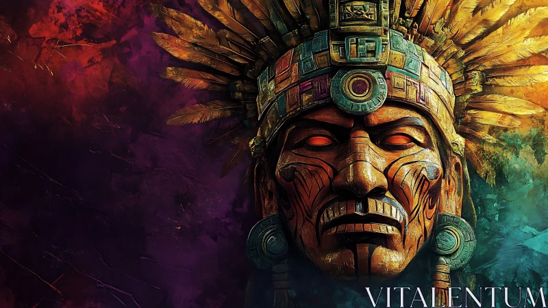 Fire-eyed jungle monarch in a storm of cosmic pigments.