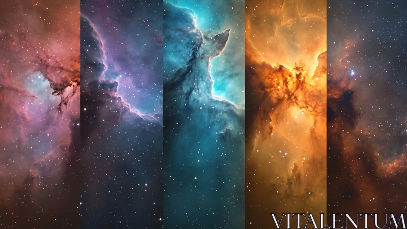 Color-split nebula pillars reveal intricate stellar formations.