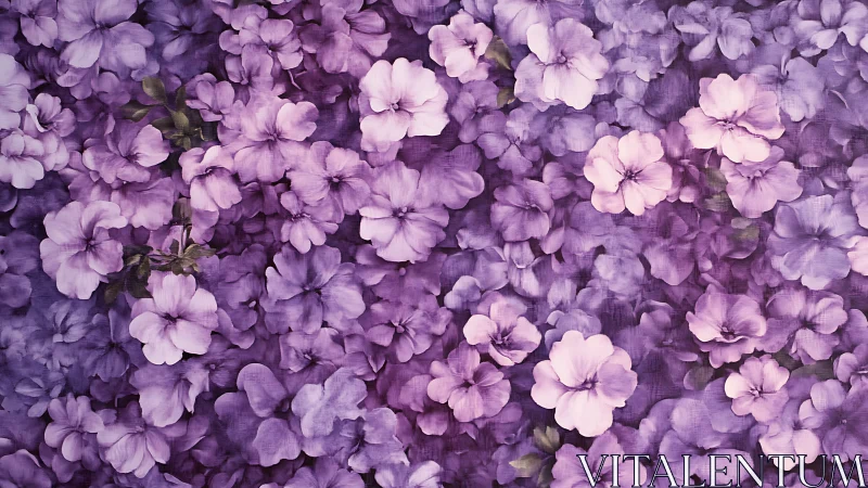 Purple Petunias in Full Bloom.