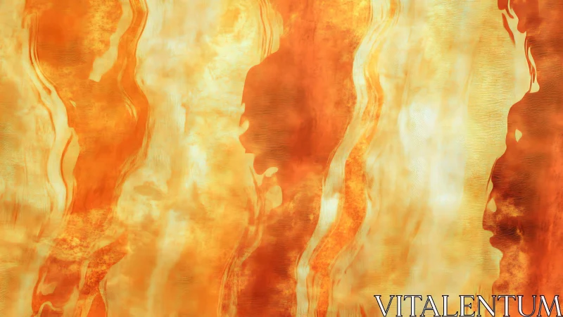 Abstract Flame Composition: Undulating Fire Forms.