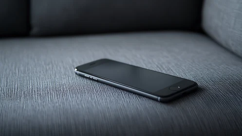 A Modern Smartphone Rests on Soft Fabric
