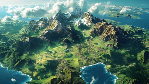 Majesty Carved in Stone: Alpine Giants Embrace Verdant Valleys