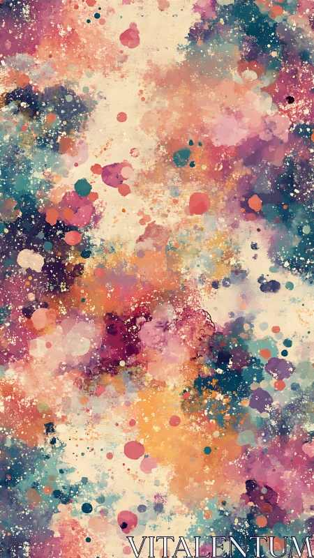 Multilayer pigment splatter field forms dense chromatic nebula