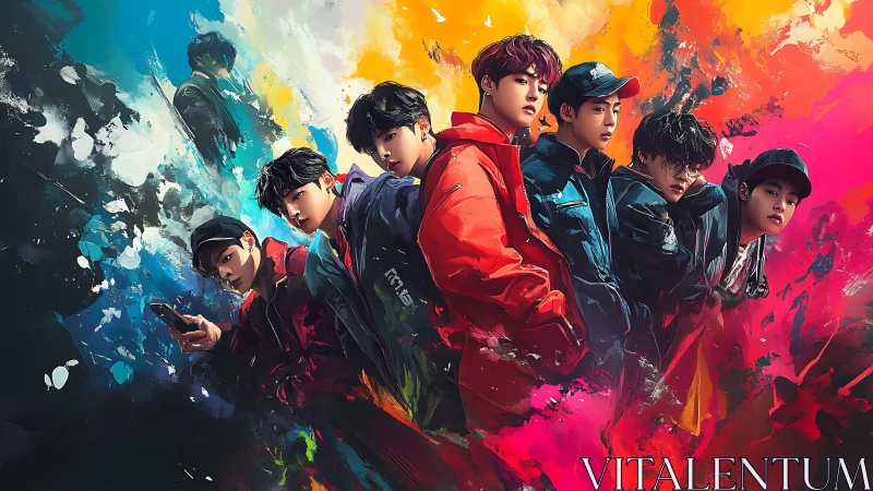 Colorstorm street crew wrapped in neon-slick swagger.