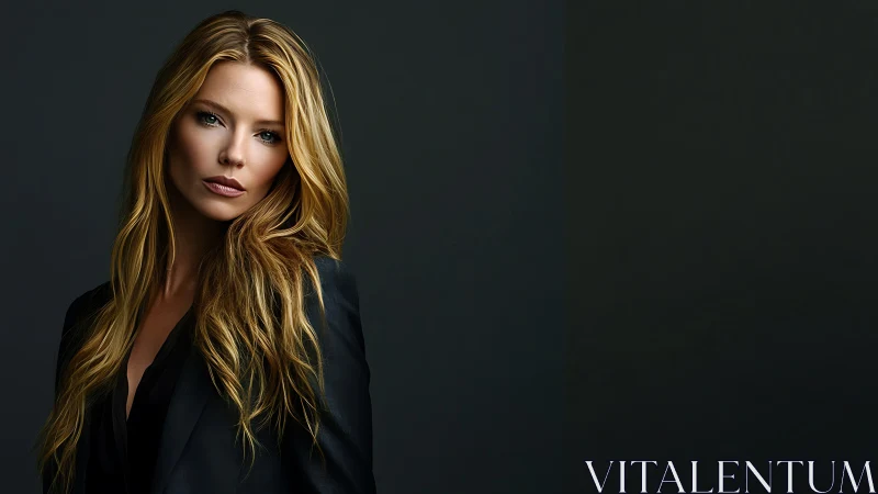 Directional studio portrait uses soft key lighting on model