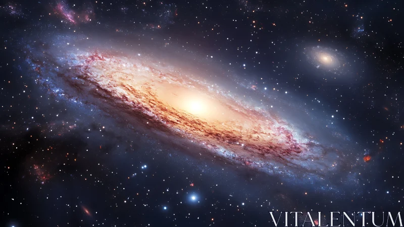 Edge-on spiral galaxy rendered with high dynamic range stellar fields