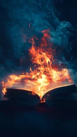 Incandescent Bibliographic Combustion with Dynamic Flame Propagation