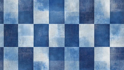 Soft blue checkered pattern brings cozy textured charm