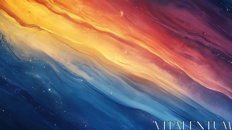 Diagonal spectral gradient forms fluid, layered nebula bands