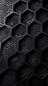 Sleek hexagon grid softly highlights modern perforated metal