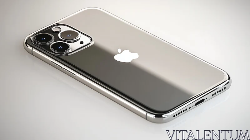 Premium Smartphone with Triple Camera System Gleaming in Light