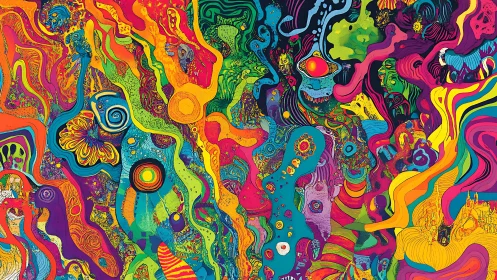 Colorful dreamscape swirls invite a playful, wandering gaze