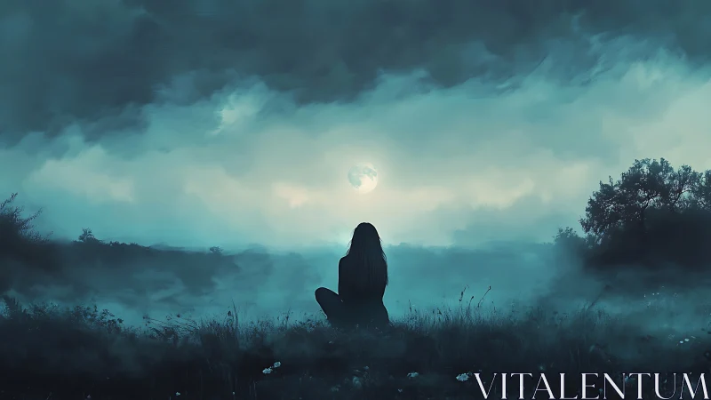 Moonlit Listener in the Mist-Swept Meadow of Quiet Secrets.