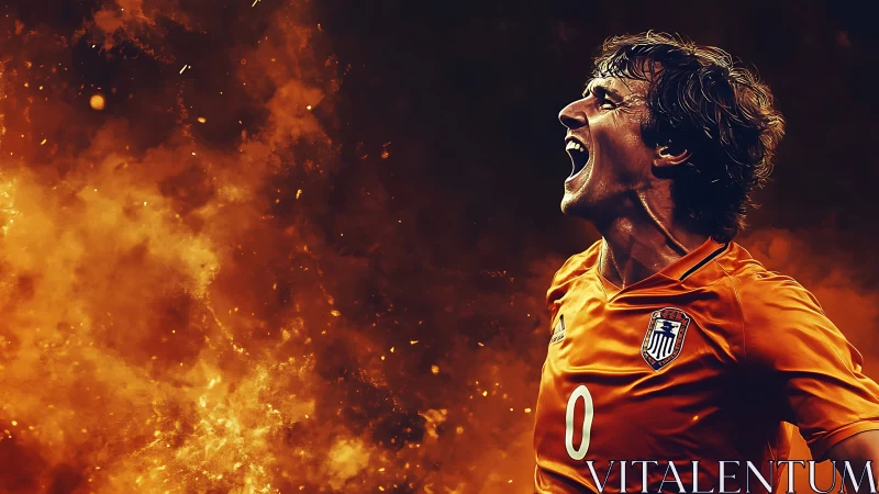 Fiery soccer roar captures pure match day passion and pride.