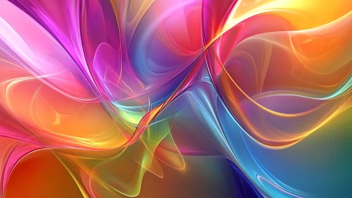 Chromatic fluid dynamics in multi-layered digital lightfields.