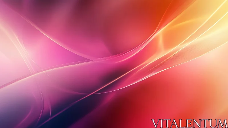 Gradient light waves form translucent ribbons across warm spectrum