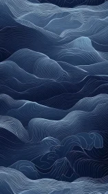 Layered contour lines form abstract flowing wave landscape