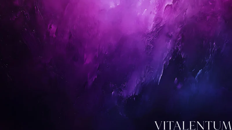 Vivid Abstract Purple and Violet Brushstroke Digital Art.