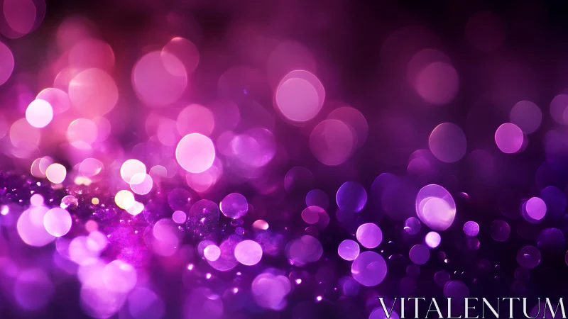 Vibrant Abstract Purple Bokeh Background with Glittering Lights.