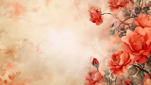 Floral Gradient Study: Watercolor Peonies in Tonal Progression.