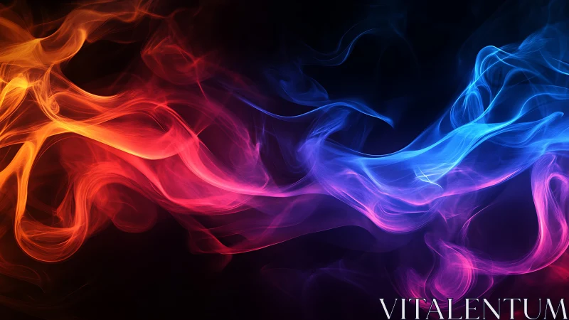 Neon Fluid Dynamics: Incandescent Wave Motion Against Black.