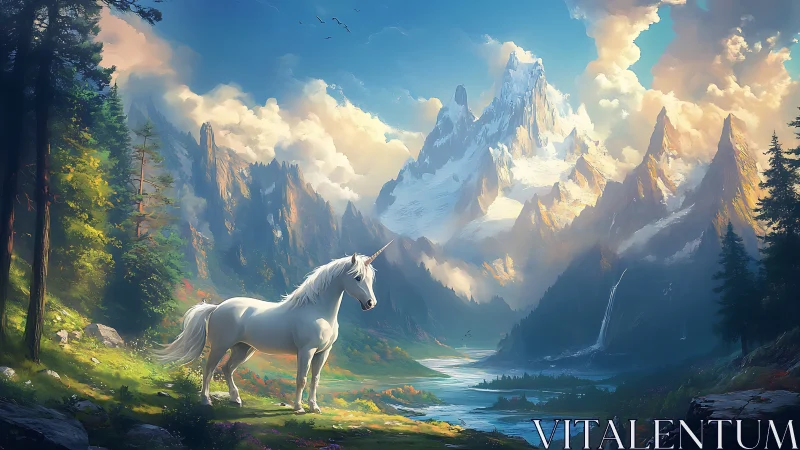 Moonlit horn meets sunlit peaks in a spellbound valley