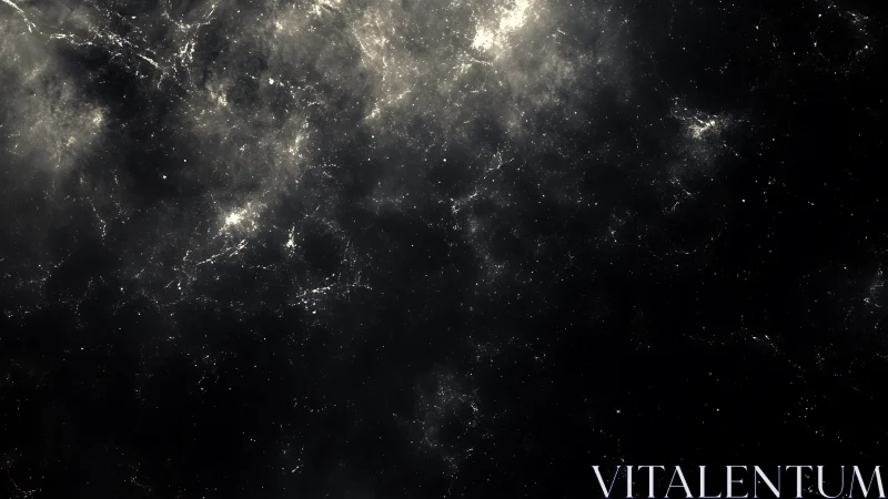 Dense starfield with diffuse bright nebula clouds dominates space