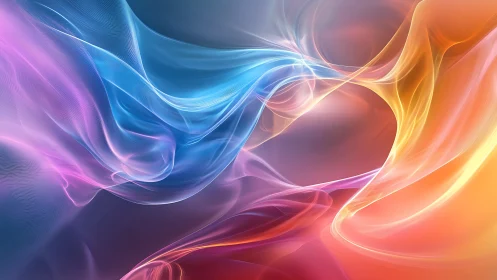 Silken light currents drift like neon tides across twilight