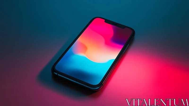 Smartphone Display With Gradient Mesh Rendering.