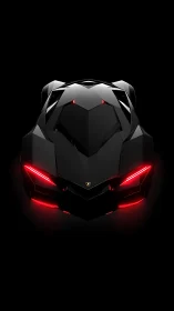 Midnight hypercar prowls like a stealth predator in neon