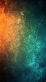 Dual-color swirling abstract gradient unifies warm and cool tones
