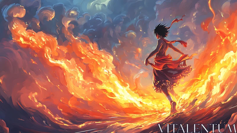 Warrior Dancing Through Flames and Fire.