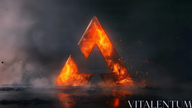 Flaming Triangular Structure in Dark Void.