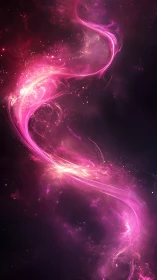 Starglow Ribbons of Pink Light Dancing Through Space.