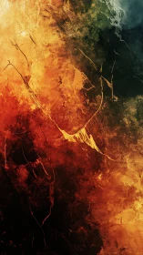 Abstract Fire and Water Transition Art.