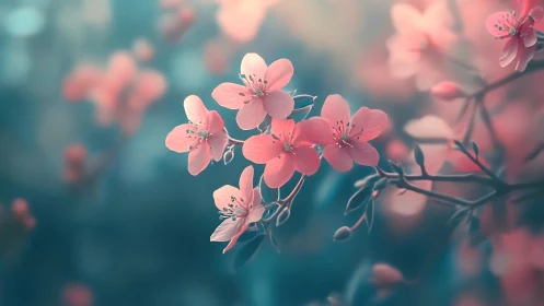 Blushing Petals Dance Through Dreamlight.
