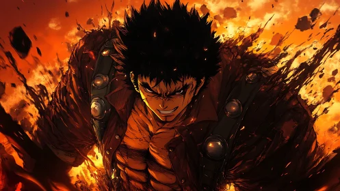 Furywalker erupting through molten sky of warfire.