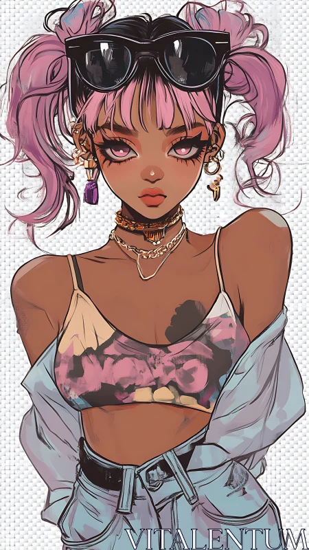 Cool pastel street style girl owns her bold summer look