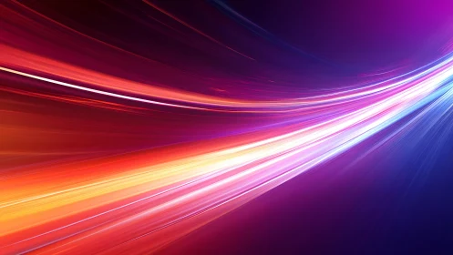 Vibrant neon light trails in dynamic abstract digital style.