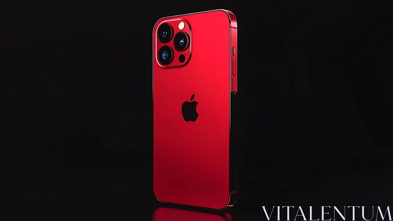 Premium Red iPhone 13 Pro Studio Render.