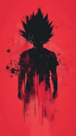 Shadowborn warrior ignites in crimson storm and inked fury.