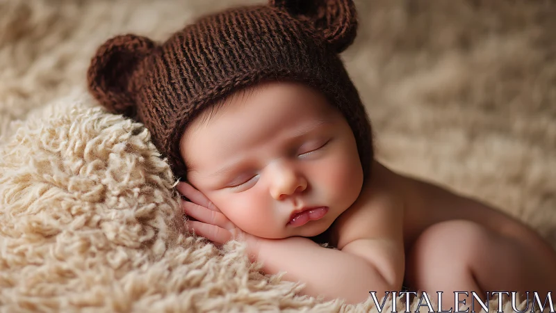 Slumber Sovereign: Newborn Dreams Wrapped in Cozy Bear Charm
