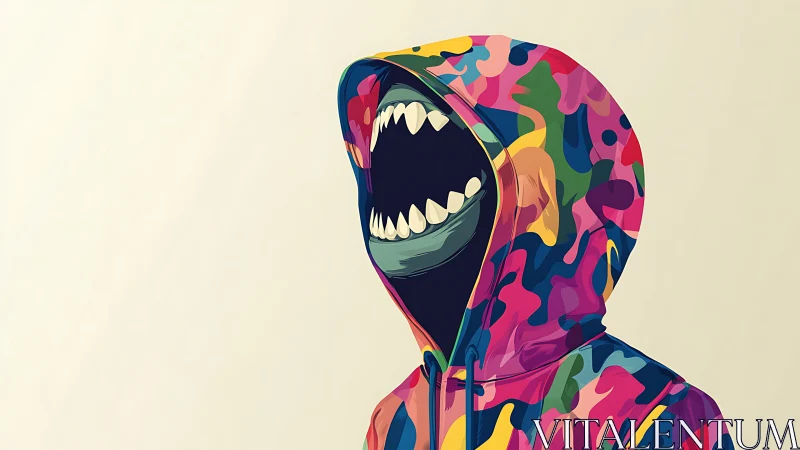 Colorful monster hoodie character with playful wild energy.