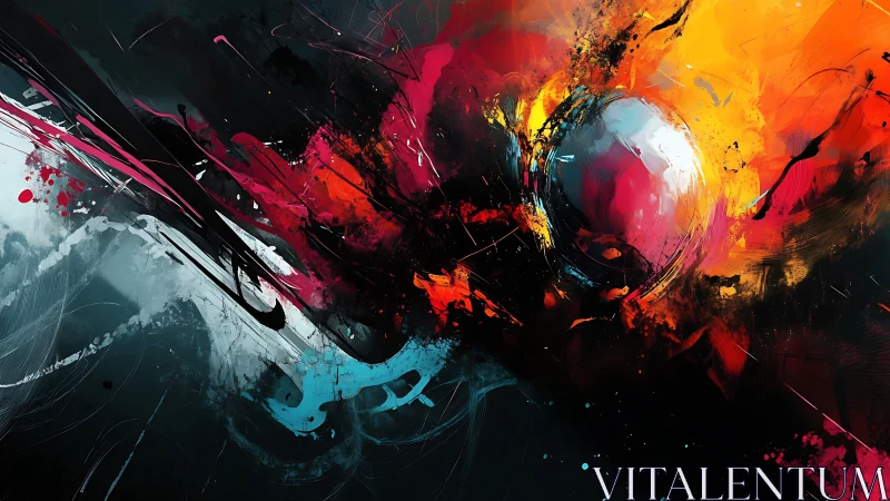 Chromodynamic impact field with turbulent spectral vortex.