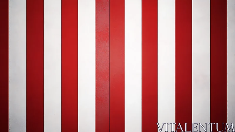 Vertical red-white stripe array with precise modular rhythm.