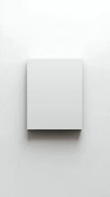 Silent white square hovers like a paused thought in space