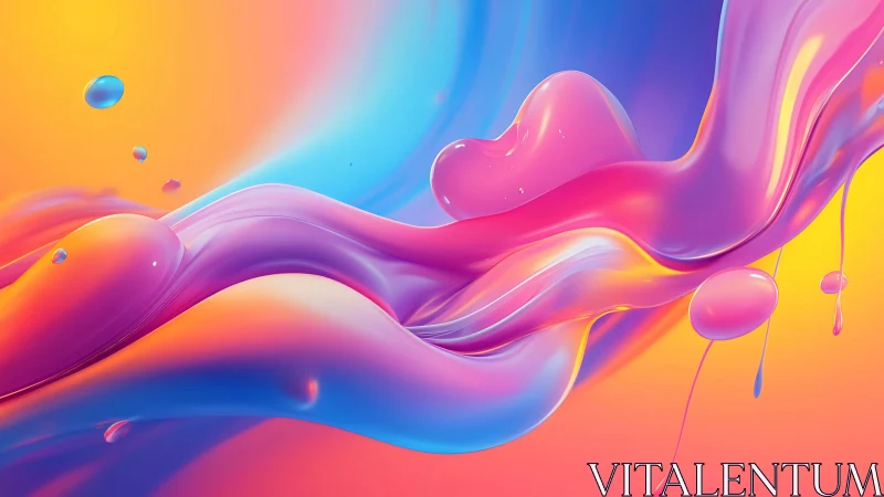 Neon tides of liquid light swirl through a dreamy sunrise.