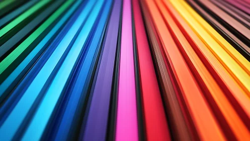 Parallel color bands form converging diagonal lines across frame