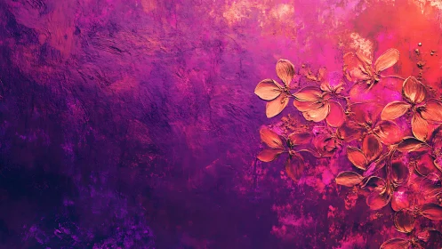 Floral Luminescence Against Magenta Abstraction.
