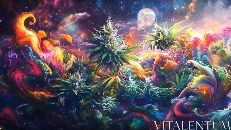 Nebula Garden of Luminous Leaves and Psychedelic Storms.